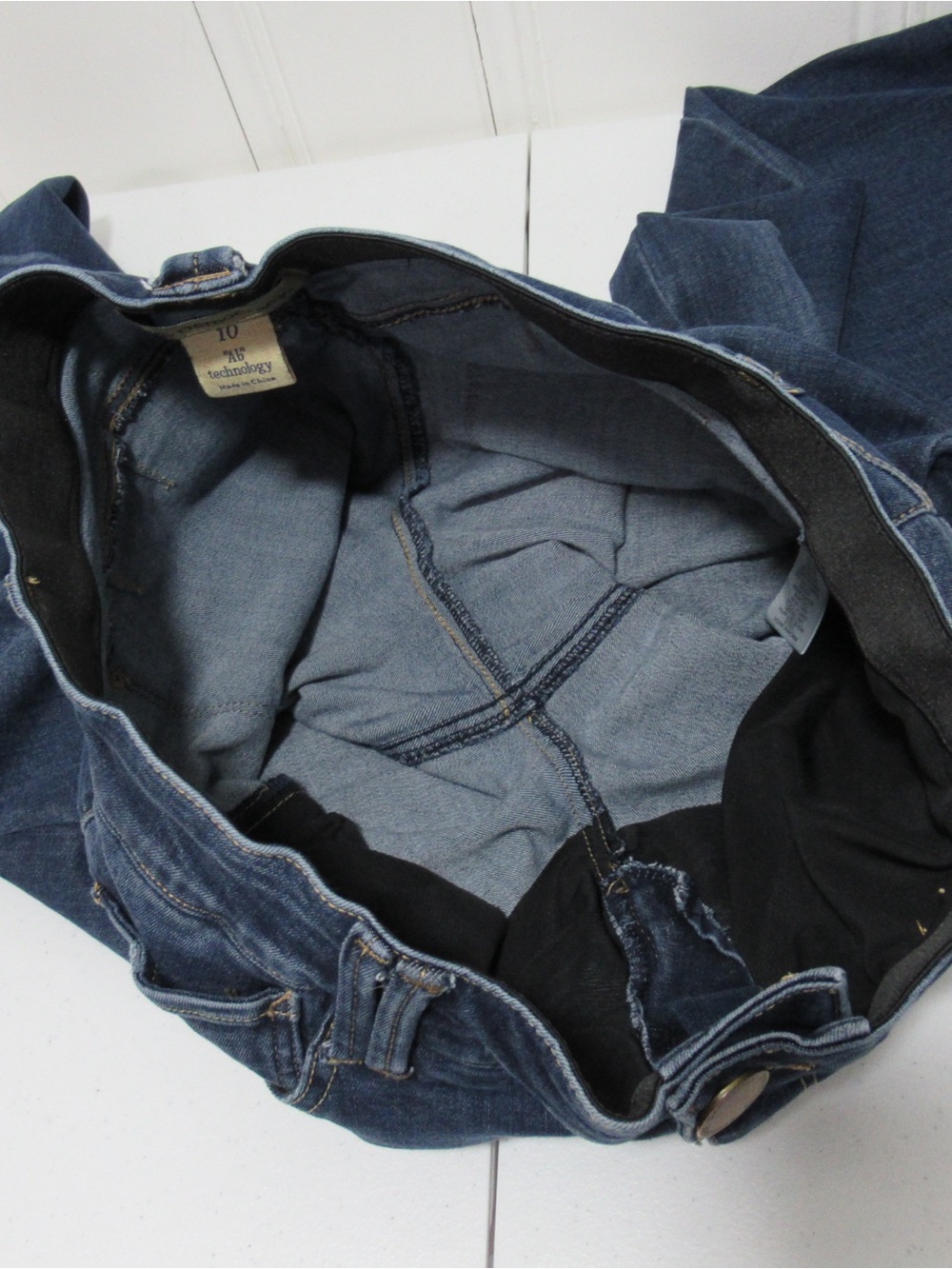 Democracy AB Technology Comfort Waist Flared Wide Leg Denim Jeans Size 10 - Picture 9 of 16